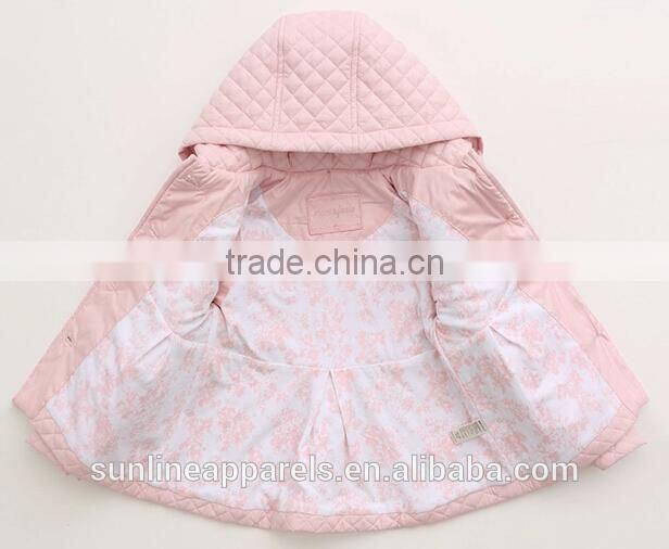 new design popular quilted coat for girls