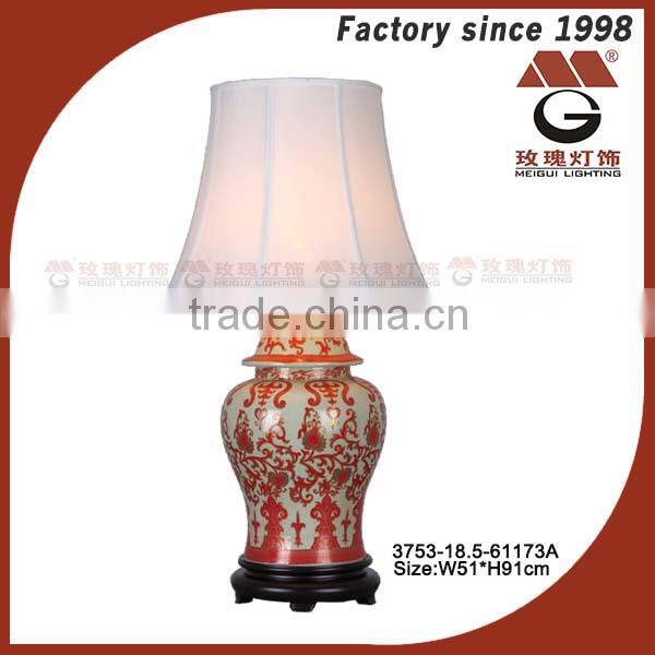 ceramic base of home lighting with shade