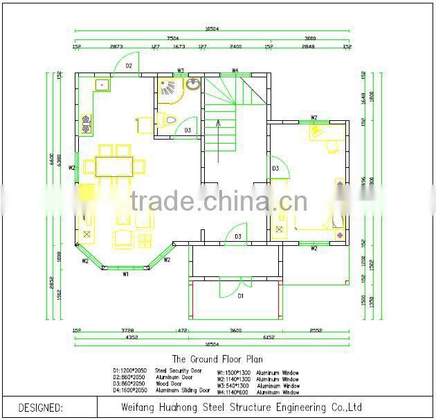 Waterproof materials prefab cement house /china designed modular house for Europe