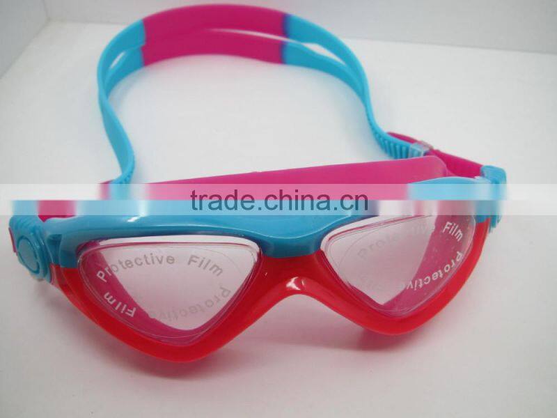 Hot sale junior cute swim goggles, 7 colors professional kids swimming goggles, funny swim goggle