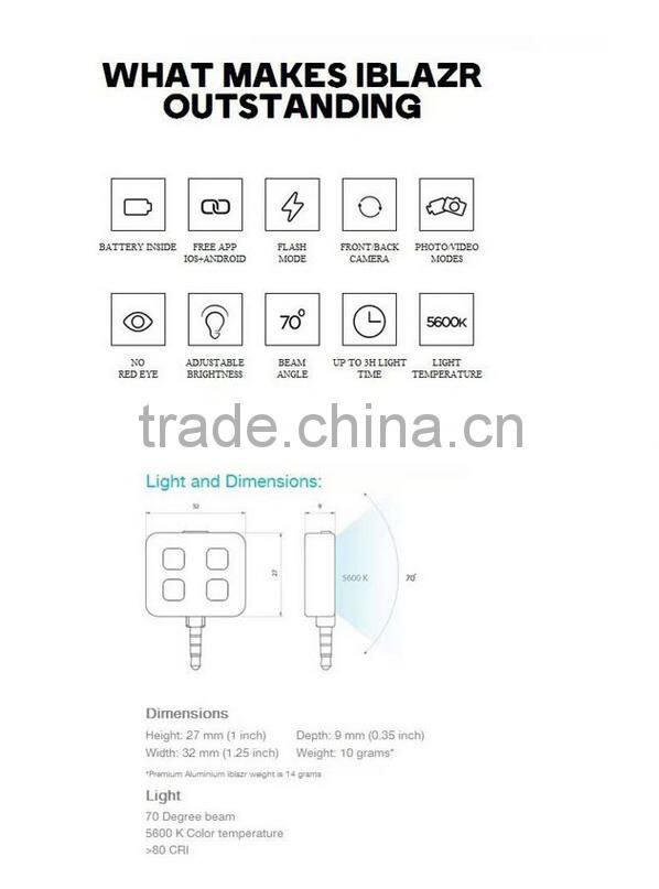 For ios and android Universal Mini 4 LED Camera Flash Selfie Fill Light Selfie Night Photo