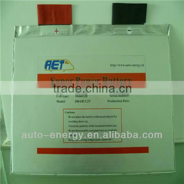 LFP 3.2V20~200AH Pouch battery with deep cycle life