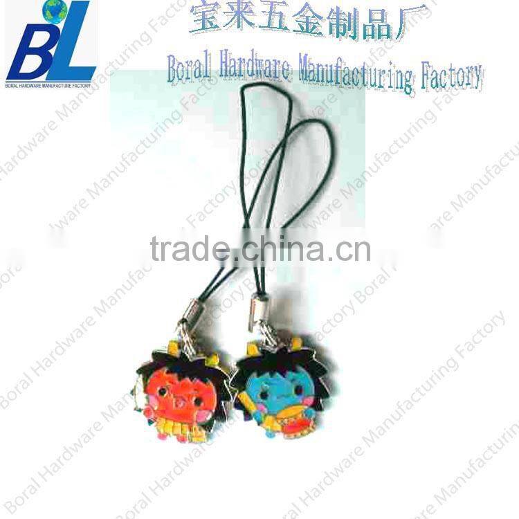 Fancy die casted metal cartoon cat decorations for mobile phone