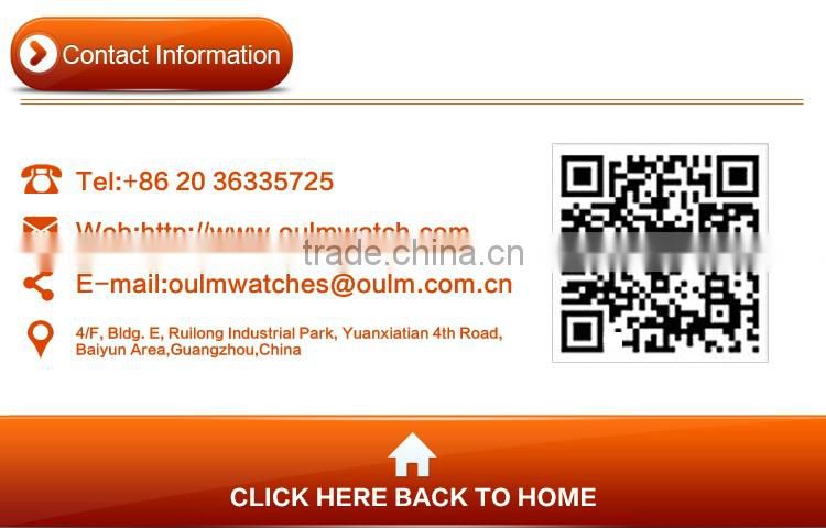 2015 oulm brand watch, fashion watch silver, smart watch chinese wholesale