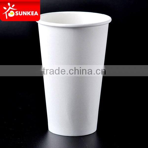 16 ounce white paper coffee cup