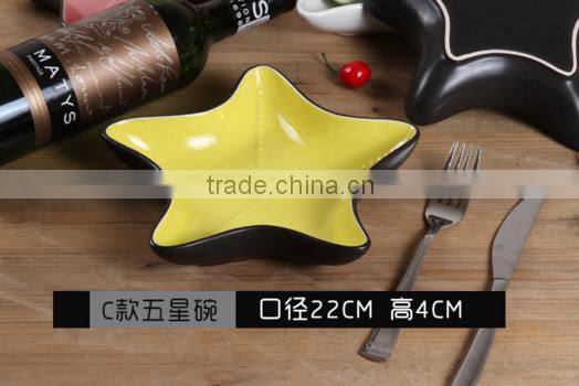 Lovely Fashion Candy Colors Sea Star Glaze Ceramic Bowl #we6