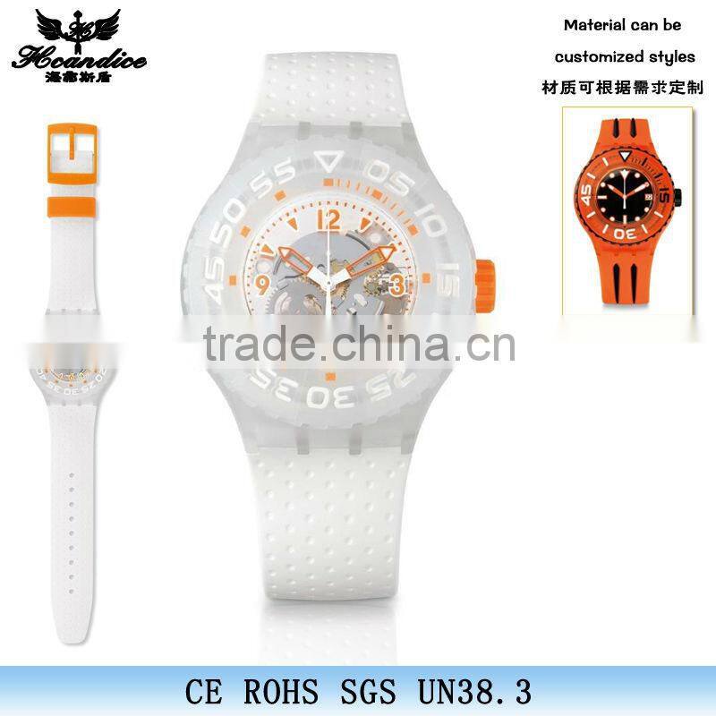 best sale alloy waterproof silicone jelly wrist watch