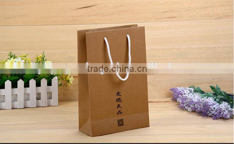 Factory direct made Recycled white/brown kraft bag