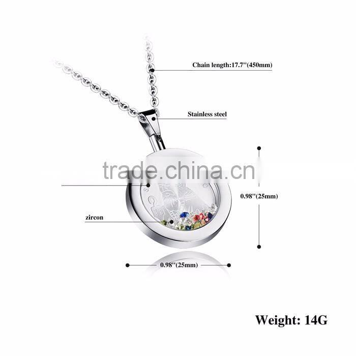 316L stainless steel zircon jewellery for women religion pendant
