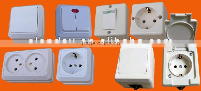 Euro Surface Mounted Standard Grounding Socket with Grounding (S2010)