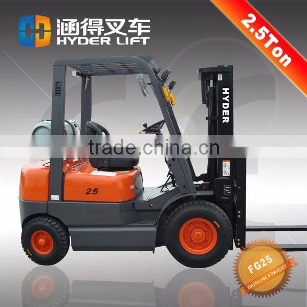CHINA TOP10 MANUFACTURER forklift 2.5 tons gasoline forklift trucks for sale with imported accessories