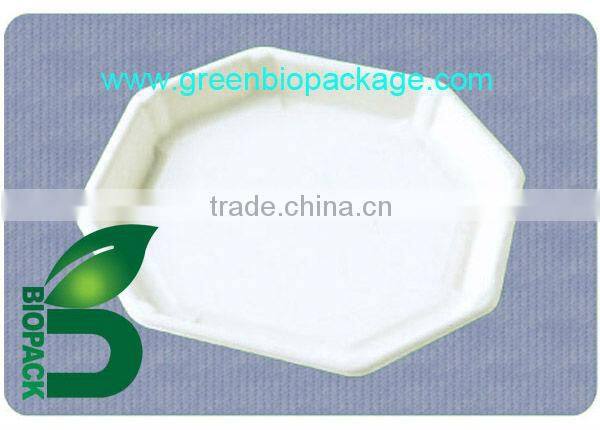 eco-friendly biodegradable 3 compartments Sugarcane Bagasse Plate