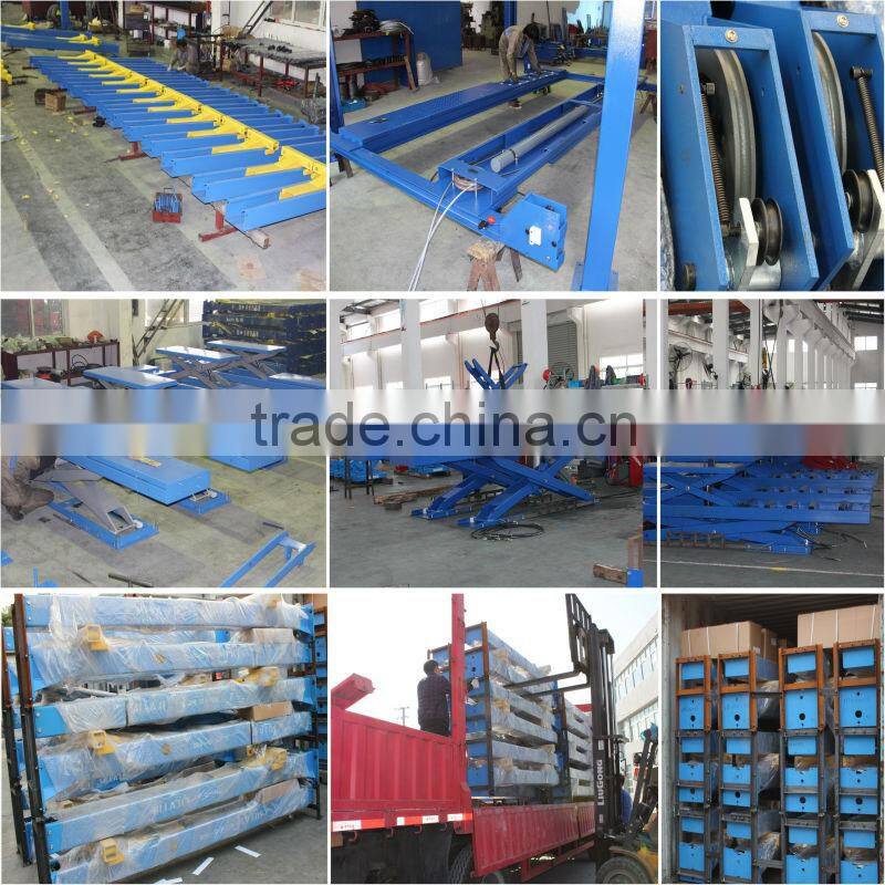 The stainless machine small platform shear type plate scissor hydraulic electrical elevator for auto repair