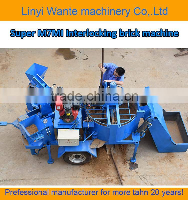 WT2-20M hot selling interlocking block machine/hydraulic pressing brick machine