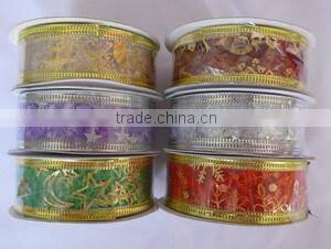 6.3CM Holiday Decorative Colorful Clothing Ribbon /Xmas Tree Ribbon