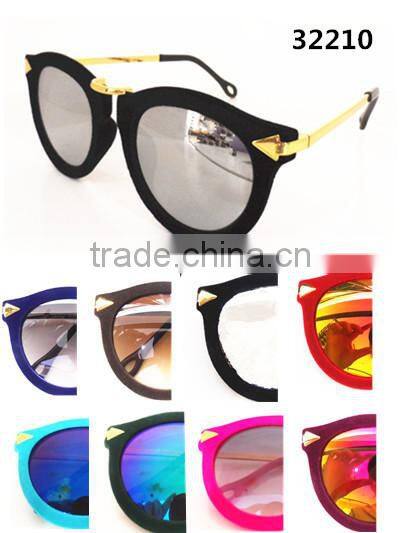 2015 the newest and popular sunglass with flocking materials
