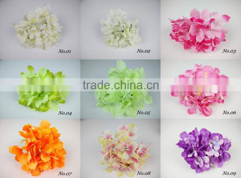 factory for sale silk hydrangea flower head