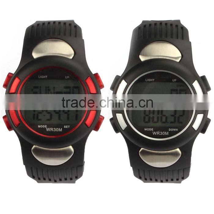 2015 Men Women Sports GYM Running Hunting Digital Watch Fitness 3D Pedometer Calories Counter Pulse Heart Rate Monitor