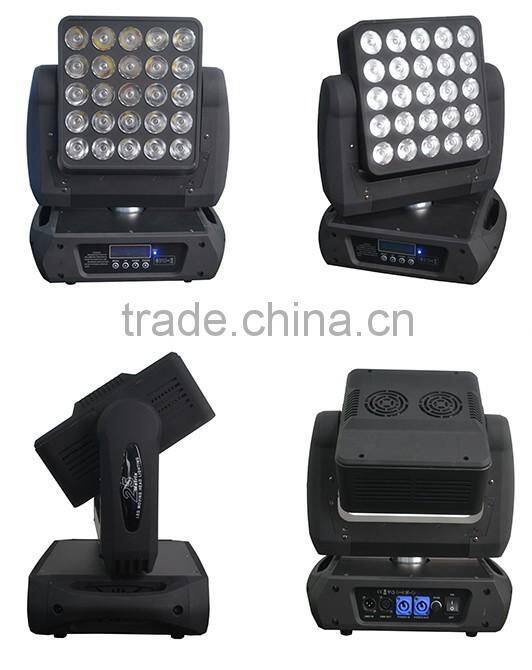 Unlimited Rotation 25x10w Led Moving Head Matrix Light