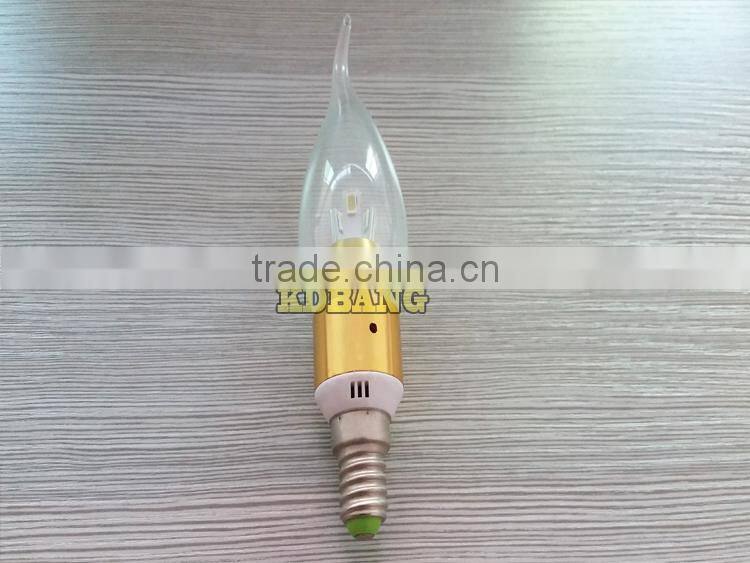 Alibaba factory wholesale e14 3w led candle bulb