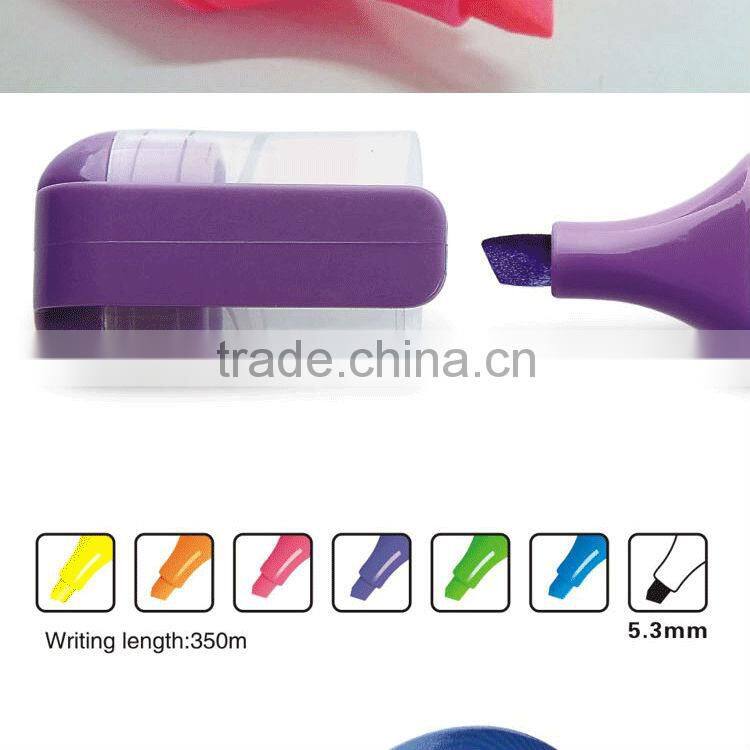 Flat shape fluorescent highlighter marker item 526