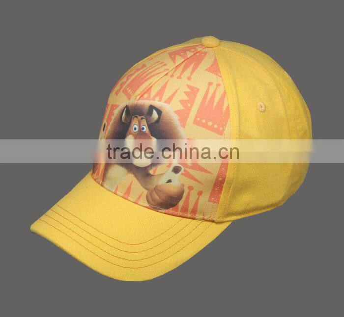 CUSTOM COTTON EMBROIDERY KID'S CAP CHILDREN CAP WITH PU PATCH AND EMBROIDERY BRIM