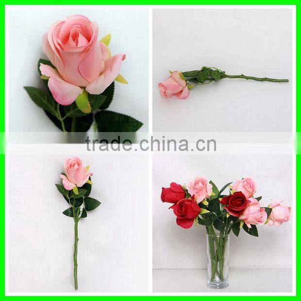 Artificial red single rose flower wedding flower decoration