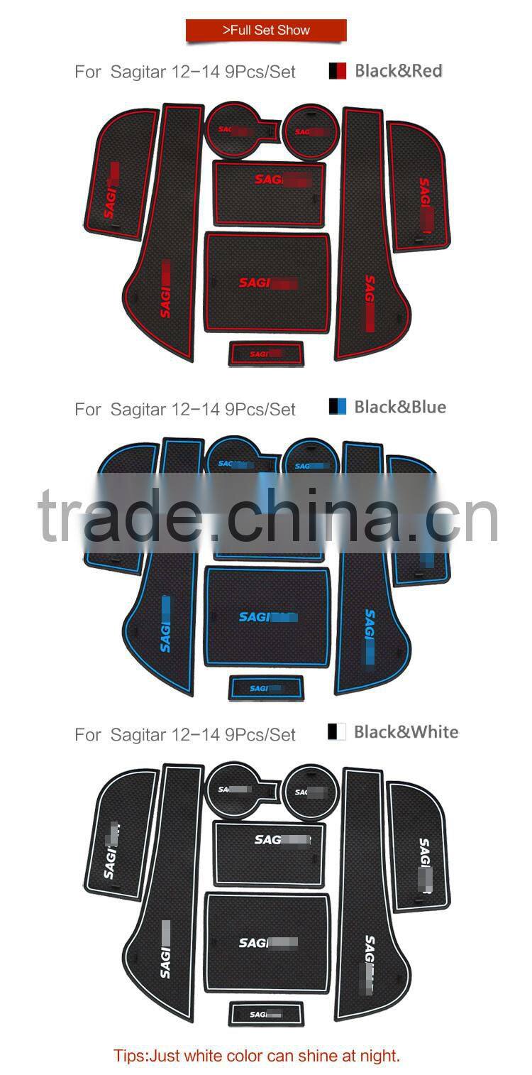 Brand new top quality car interior door slot pad for Volkswagen Sagitar 2012-2014 9pcs/set