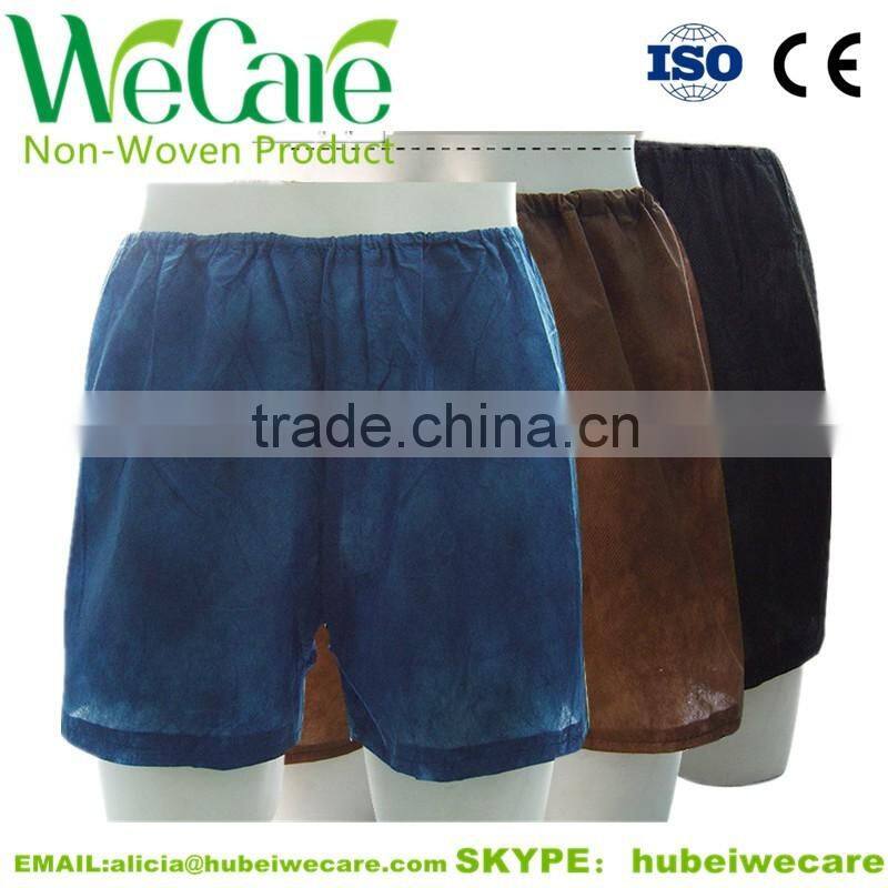 Disposable Non woven man black boxer shorts