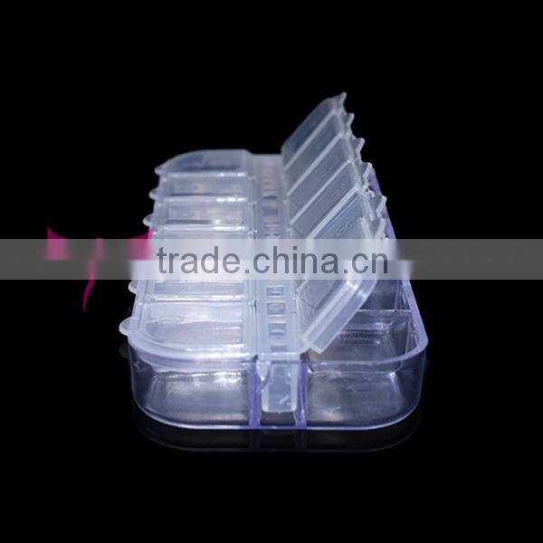 2015 Manicure nail jewellery box,hot Nail Art Rhinestone Box 12 Compartment