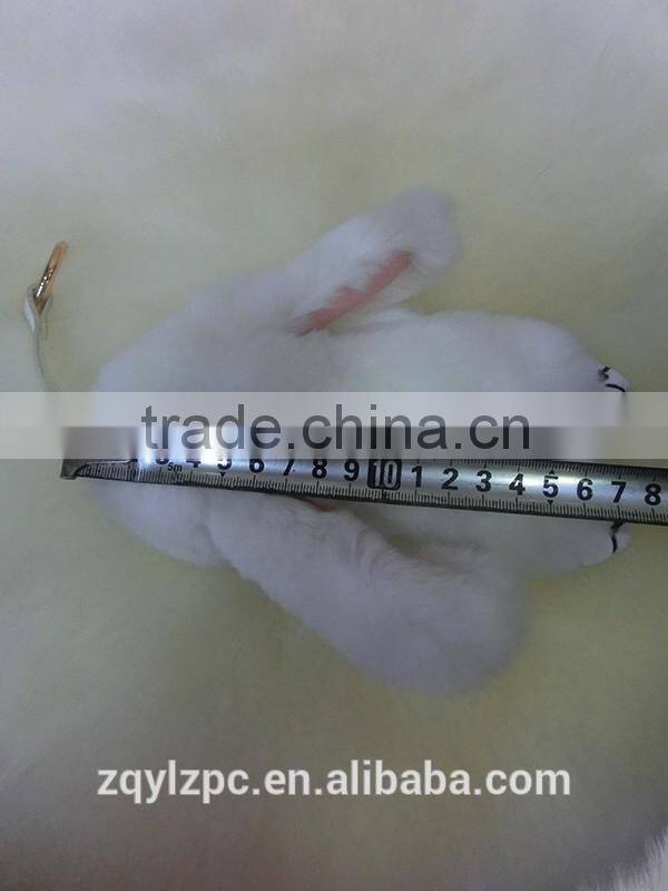 Plush rabbit keychain