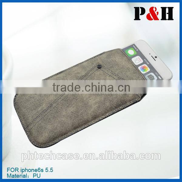 pouch leather case for iphone6, flip case cover pouch,flip leather case cover for iphone6