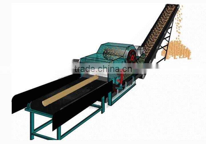 Drum chipper machine to make wood chips