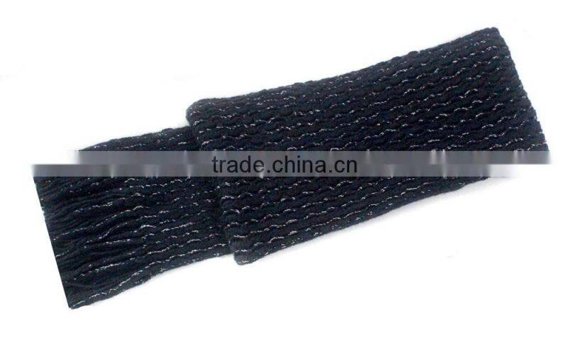 black color on sale factory supply hand knitted scarf