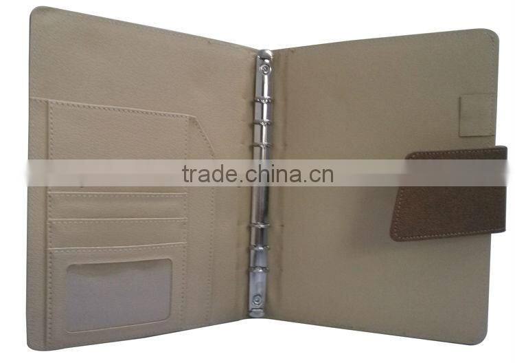 High quality embossed logo customized PU notebook business notebook