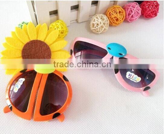 Beatles design kids sunglasses / kids folding sunglasses with beatles / ladybugs children's glasses