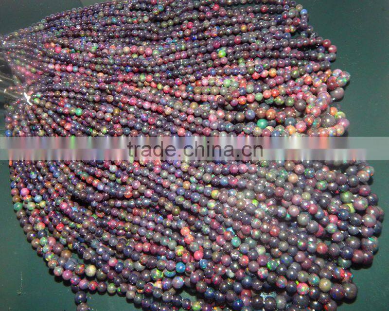Natural ethiopian opal round ball beads