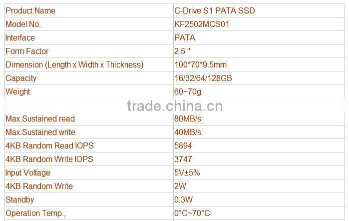 KingFast PATA SSD 64GB 44 PIN 64GB SSD Hard Disk Drive