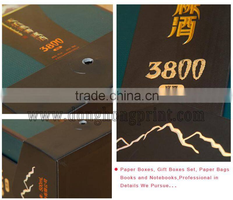 Super quality cardbaord paper white spirit packaging box