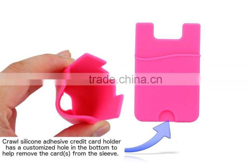 universal silicon card pouch for phones