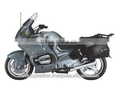 Silver Star black leather studded royal star saddlebags bags