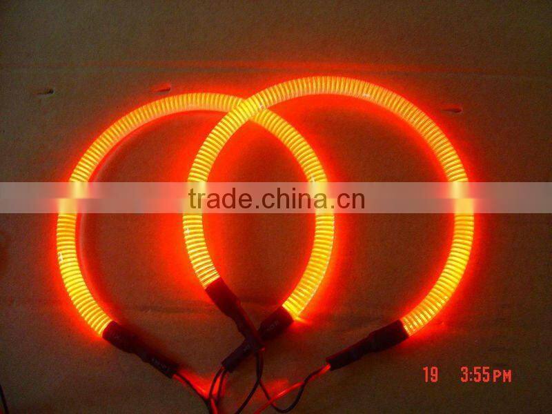 color changed LED angel eyes motorcycle headlights