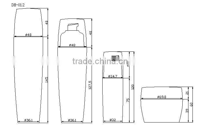 With 50g jar cosmetic skin care bottle glass container