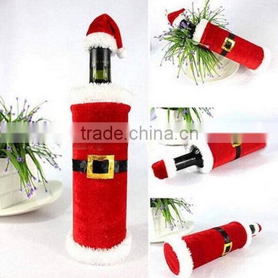 Christmas Decorative Wine Bottle Bag / Table Dinner Christmas Decoration / Christmas Bottle Sets