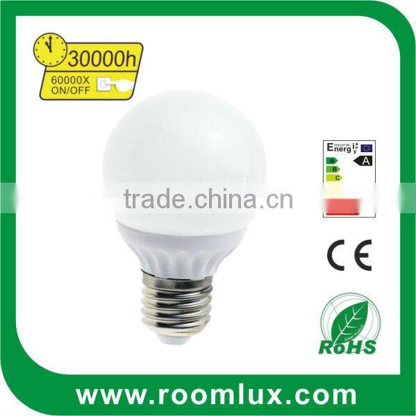 E27 G80 Led Light Bulb with Plastic Housing and Aluminum Heat Sink