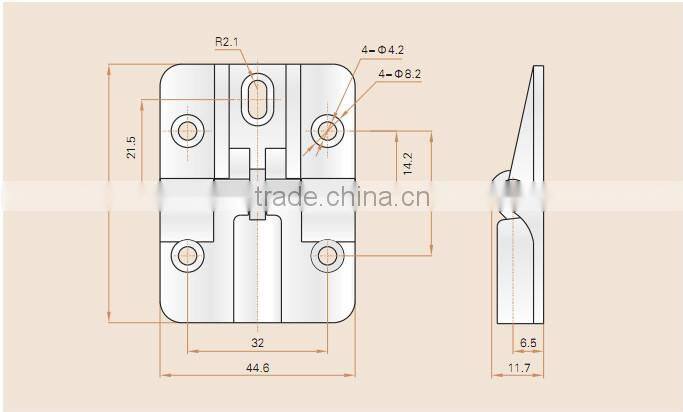 Saipwell 100% zinc alloy curved hinge