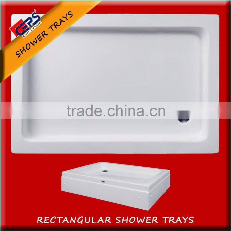 Acrylic SHOWER TRAYS RECTANGULAR from Turkey white trays 90x100 until 90x150 sizes