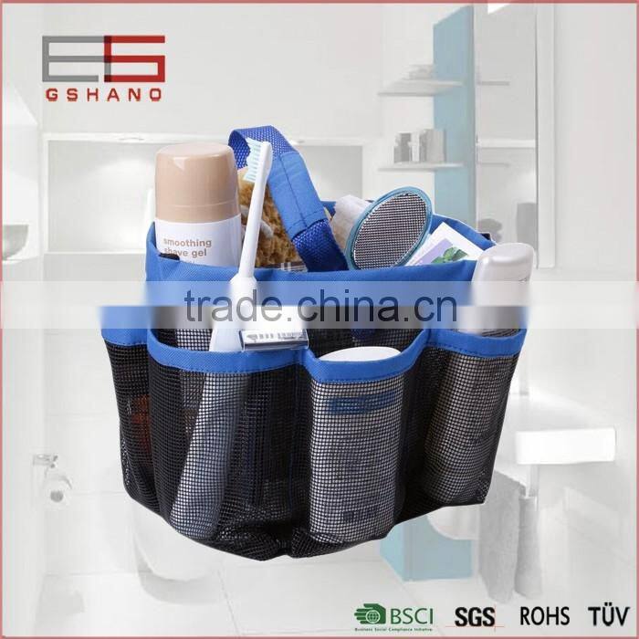 Quick Dry Hanging Toiletry Shower Bag with 8 Pocket Shower Tote Bag