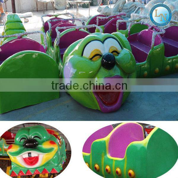 Cute Steel and Fiberglass Kids Rides Apple Train Roller Coaster for Sale