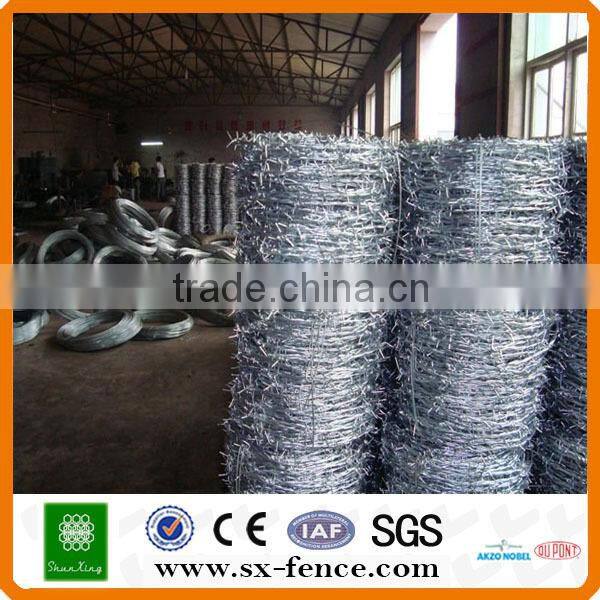 ISO,SGS,BV professional manufacturer Galvanized Barbed Wire Price